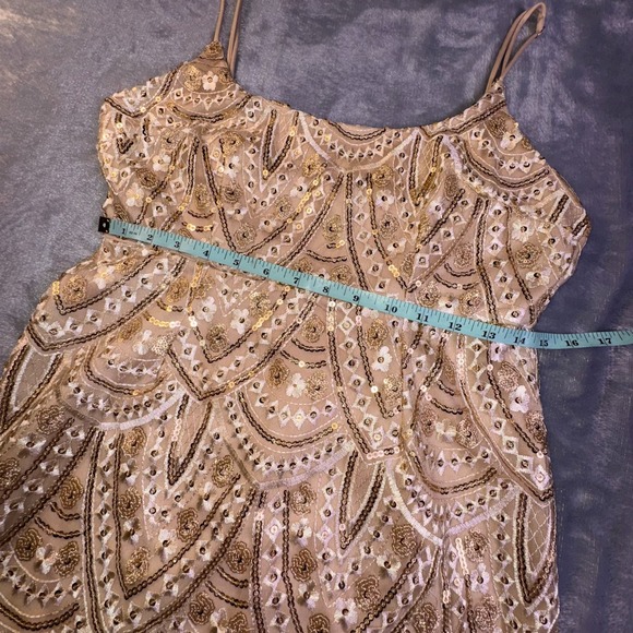 Hello‎ Molly Nation Dress Sz 8  Gold Sequin Embroidered Party Holiday Gala Hoco - Picture 7 of 13